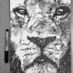 Lion Pointillism